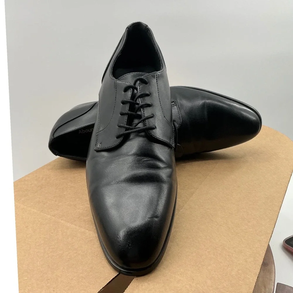 Abound Mens Black Lace Up Derby Dress Shoes OrthoLite Eco Insole